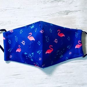 Flamingo print mask with PM 2.5 filter included
